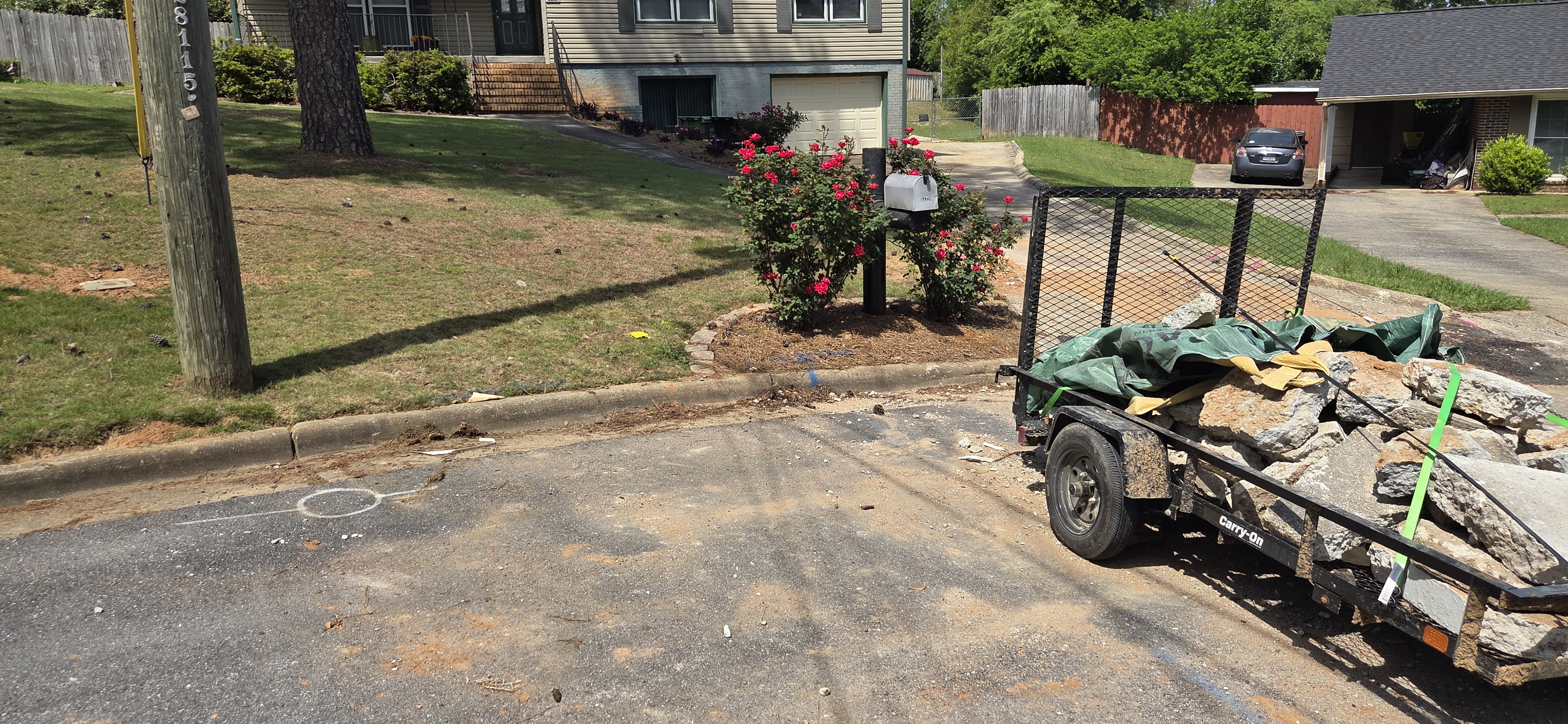 Debris loaded on trailer and property cleared after haul-off in Columbus GA