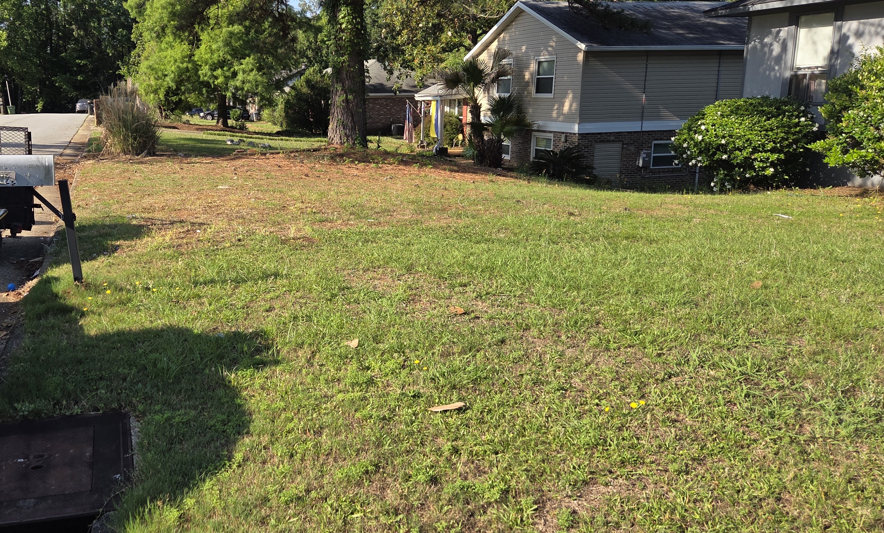 Clean empty yard after full property cleanout in Phenix City AL — all junk removed